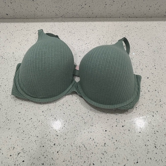 Victoria's Secret Green Ribbed Bra - Picture 1 of 6